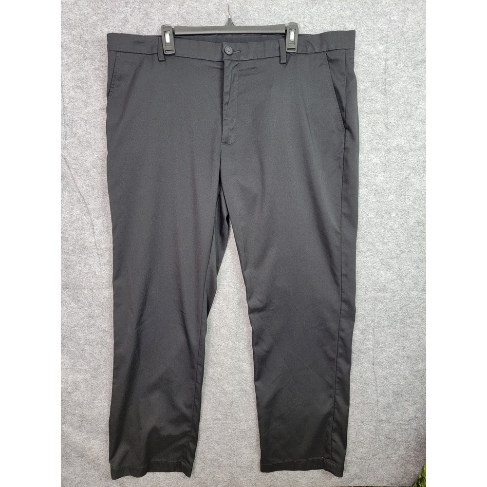 Amazon Essentials 42x32 Mens Flat Dress Pants Slim Black Wrinkle Resistant